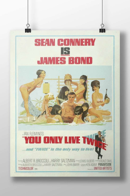The James Bond film "You Only Live Twice" (1967) starring Sean Connery as James Bond.