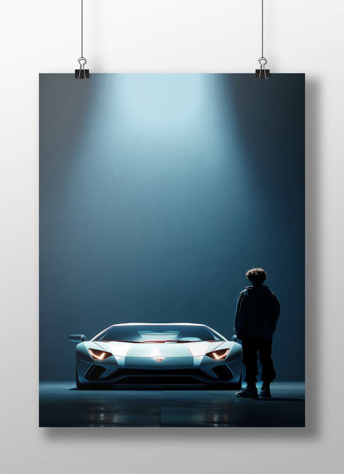 Lamborghini Aventador SVJ Main Subject: Lamborghini Aventador SVJ Matte BoizzBoard rigid print — Cars wall art India |