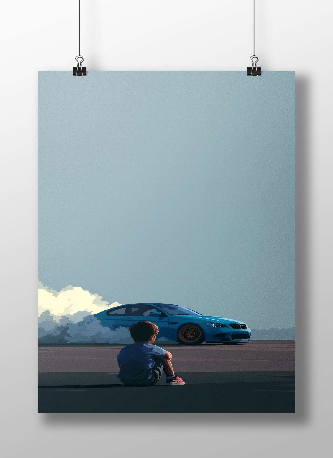BMW M3 Main Subject: BMW M3 Matte BoizzBoard rigid print — Cars wall art India | PosterBoizz