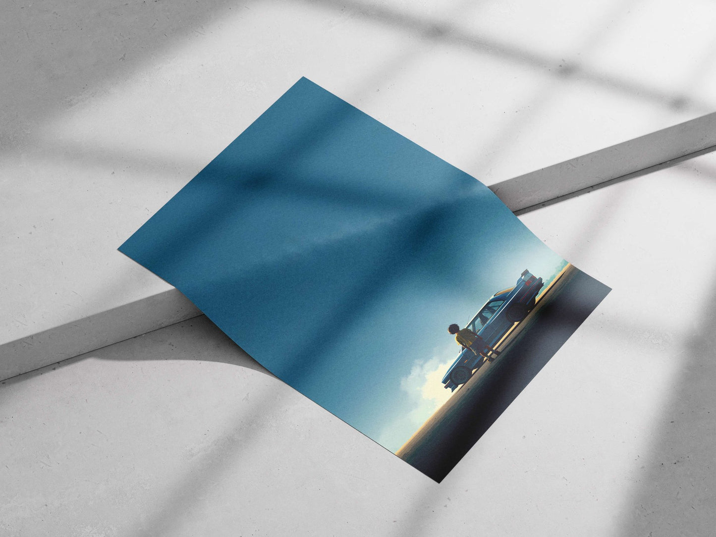 Nissan 180SX from Initial D Main Subject: Nissan 180SX from Initial D Matte poster print — Gaming wall art India |