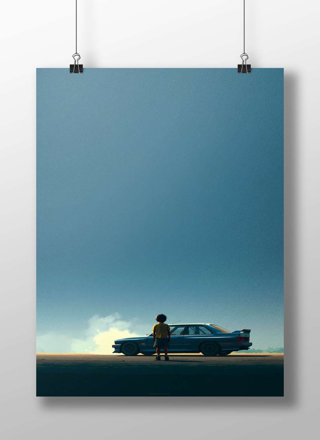 Nissan 180SX from Initial D Main Subject: Nissan 180SX from Initial D Matte BoizzBoard rigid print — Gaming wall art India |