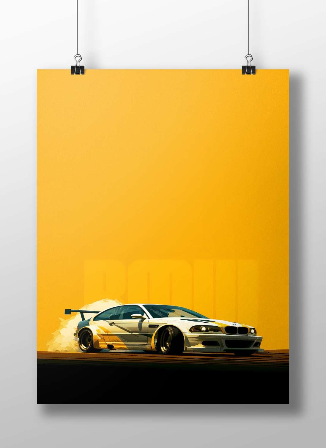 BMW M3 Main Subject: BMW M3 Matte BoizzBoard rigid print — Cars wall art India | PosterBoizz