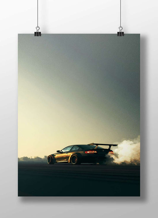 BMW M3 Main Subject: BMW M3 Matte BoizzBoard rigid print — Cars wall art India | PosterBoizz