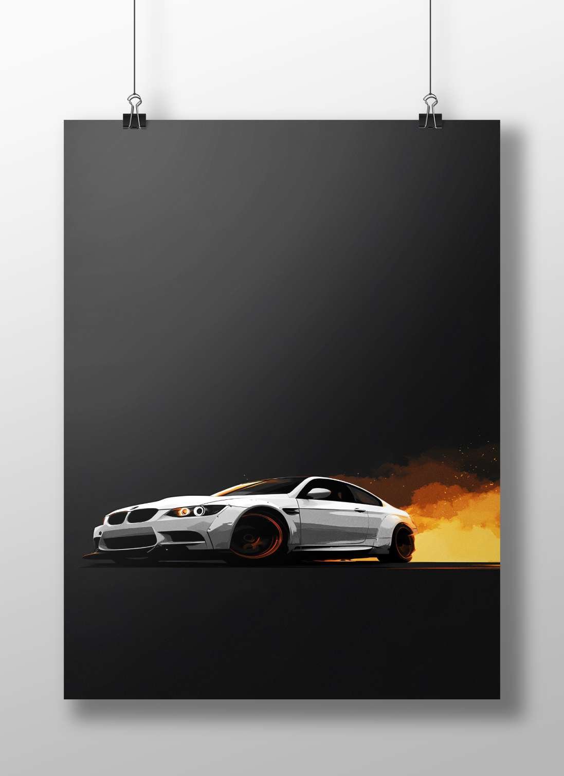 BMW M3 Main Subject: BMW M3 Matte BoizzBoard rigid print — Cars wall art India | PosterBoizz