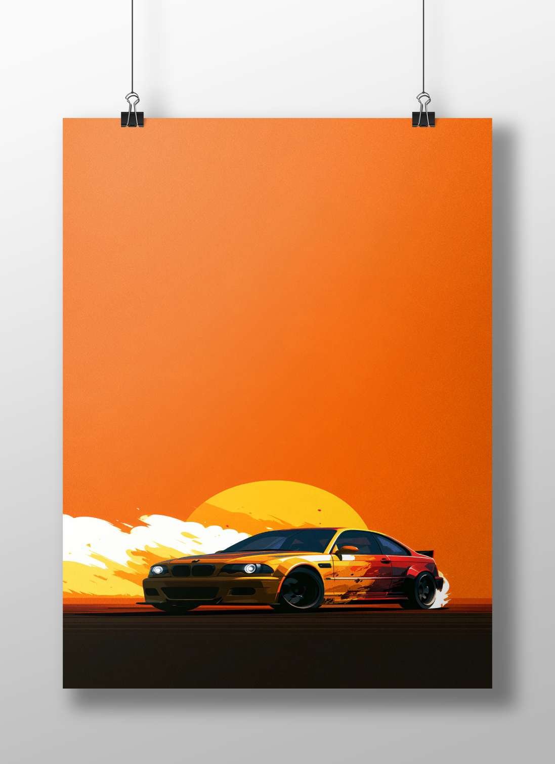 BMW M3 Main Subject: BMW M3 Matte BoizzBoard rigid print — Cars wall art India | PosterBoizz